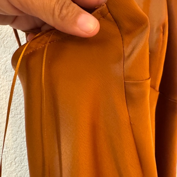 Urban Outfitters Brown Satin Mini Dress - Picture 9 of 15